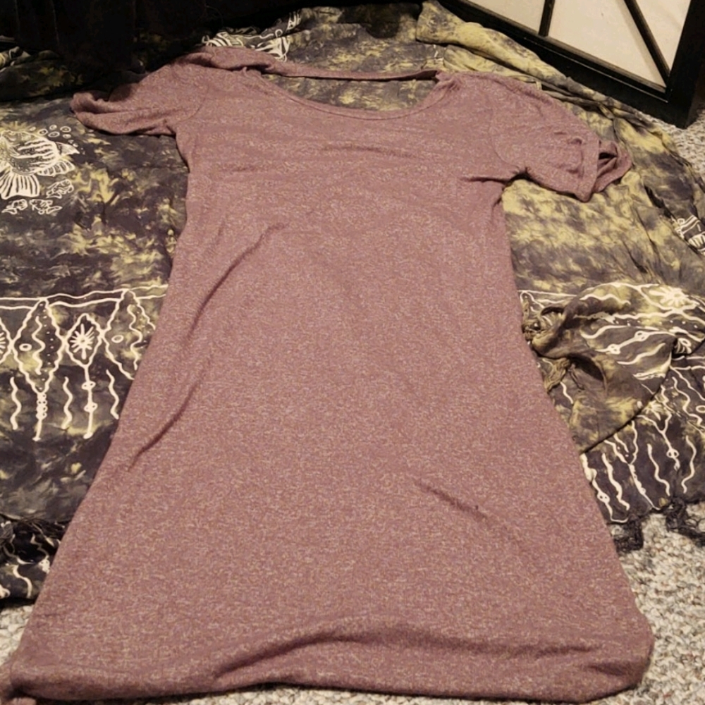 Soft grey body on dress with back cutout